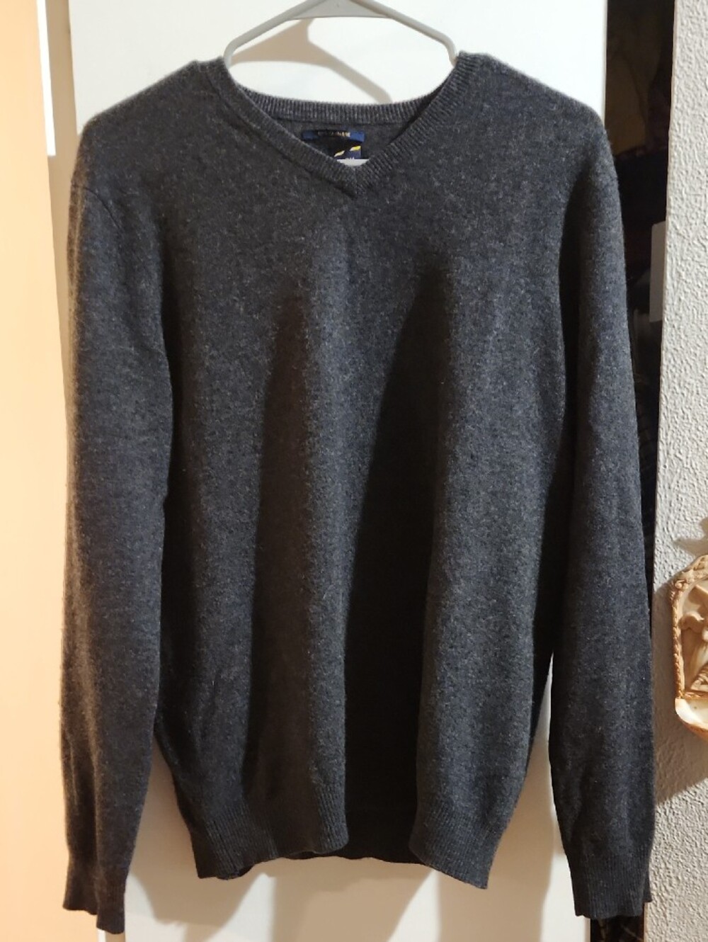 Club Room 2 Ply Cashmere Sweater - Charcoal Gray Sz M